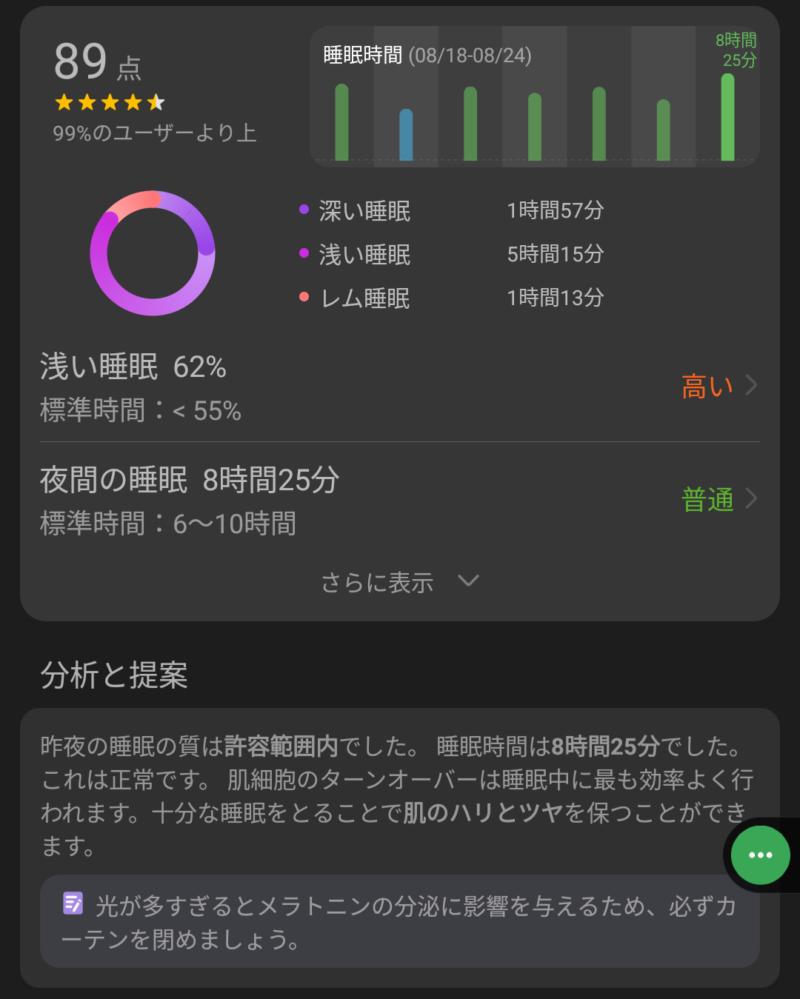 watchfit3 睡眠アプリ